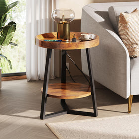 WLIVE rustic brown finish complements wood tones and contemporary decor.