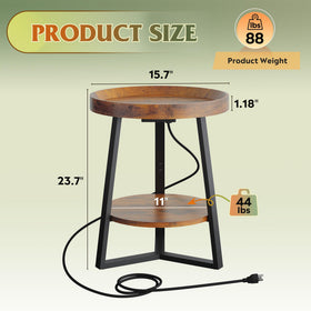 WLIVE slim, lightweight end table is easy to move between rooms.