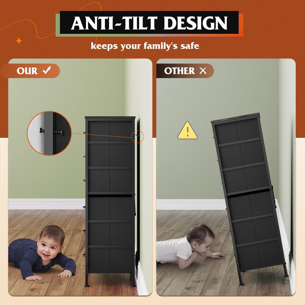 WLIVE compact design fits small bedrooms while expanding closet storage.