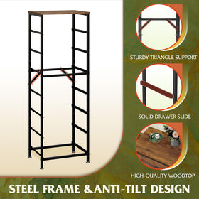 WLIVE tall dresser easy assembly with included guide.