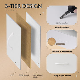 WLIVE white dresser adjustable feet protect floors.
