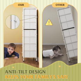 WLIVE White Tall Dresser in room setup for bedrooms and living areas