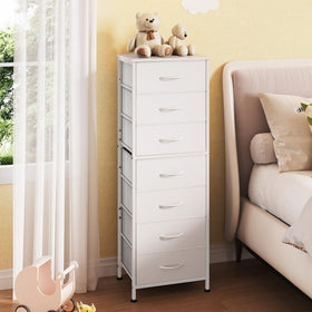 WLIVE White Tall Dresser wood top used as display space for decor
