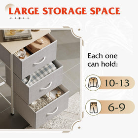 WLIVE wood top surface provides hard area for clocks, books, or plants.