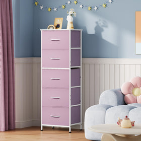 Wood-top WLIVE dresser provides sturdy surface for lamp or decor
