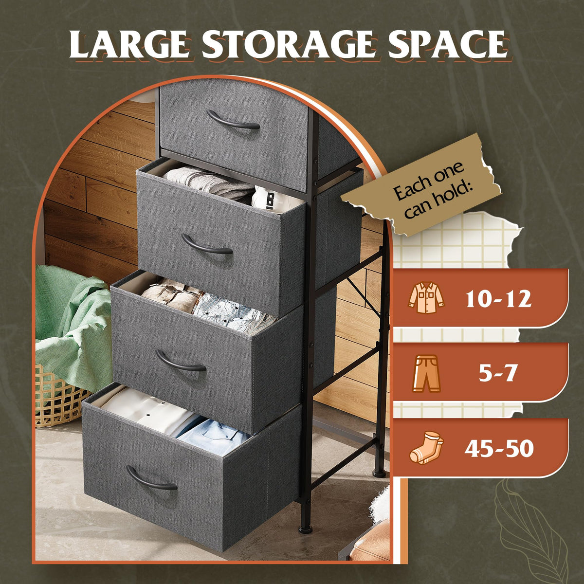 WLIVE sturdy steel frame with X-back design increases stability.
