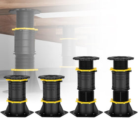 Wlrrcwdttc adjustable bed leg front view shows height range for stability.