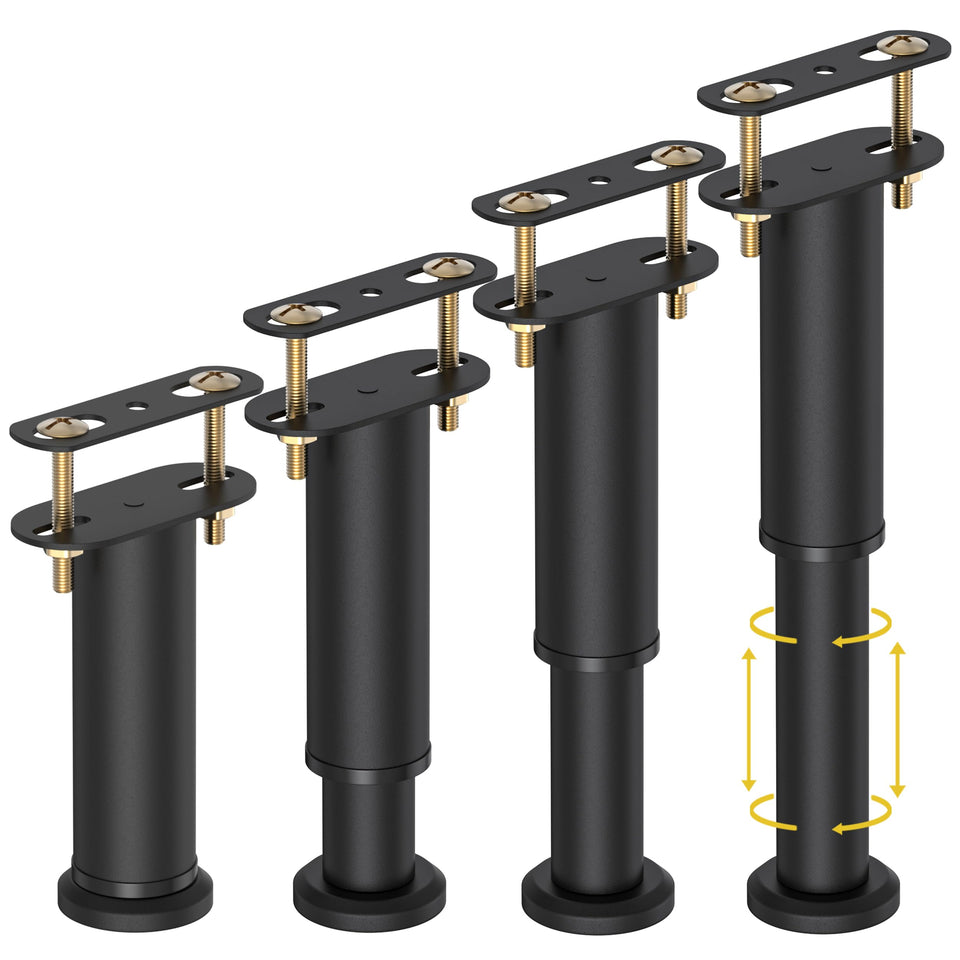 Wlrrcwdttc adjustable bed support legs, height range 7.08–13 inches, for even floors
