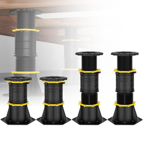 Wlrrcwdttc adjustable bed legs extended to 8.5-13 inches provide solid support for uneven frames.