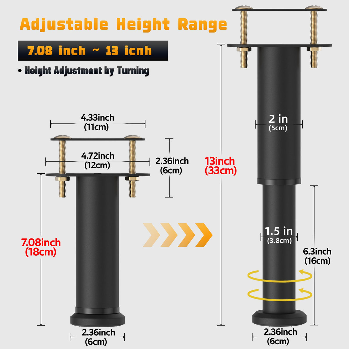 Wlrrcwdttc bed frame center support legs stabilize slats and frame