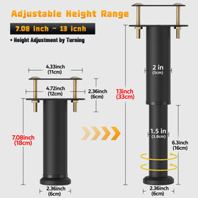 Wlrrcwdttc bed frame center support legs stabilize slats and frame