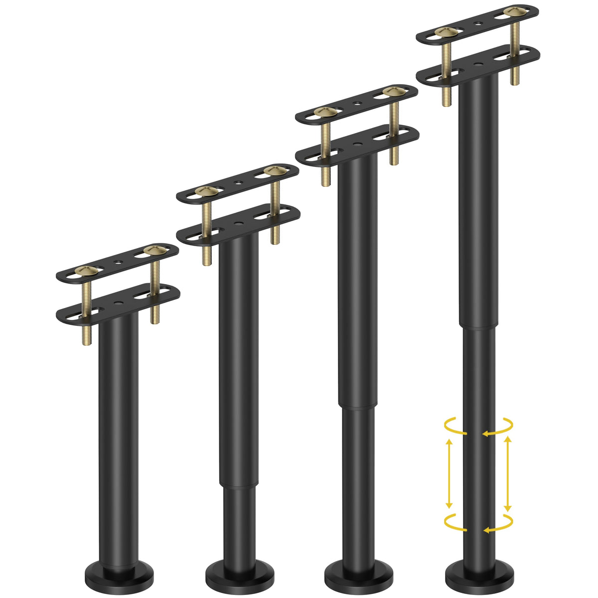Wlrrcwdttc bed leg center support with adjustable height helps prevent sagging of slats.