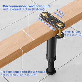 Wlrrcwdttc height-adjustable rod and locking ring for stability