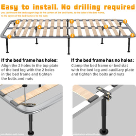 Wlrrcwdttc metal bed legs crafted from steel for durable, rust-resistant support.