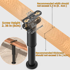 Wlrrcwdttc wide base with rubber pads protects floors and reduces slipping