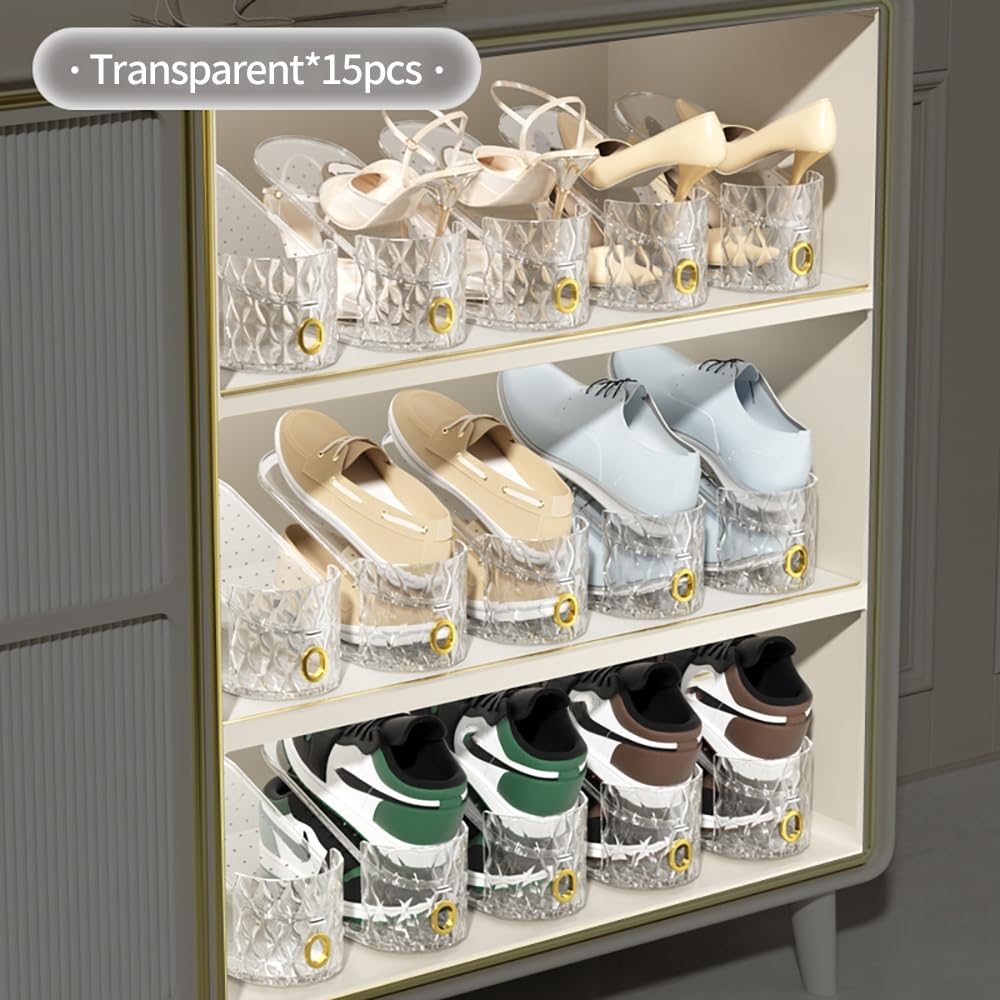 WMBOOX shoe slots organizer helps declutter closets with a 10-pack arrangement