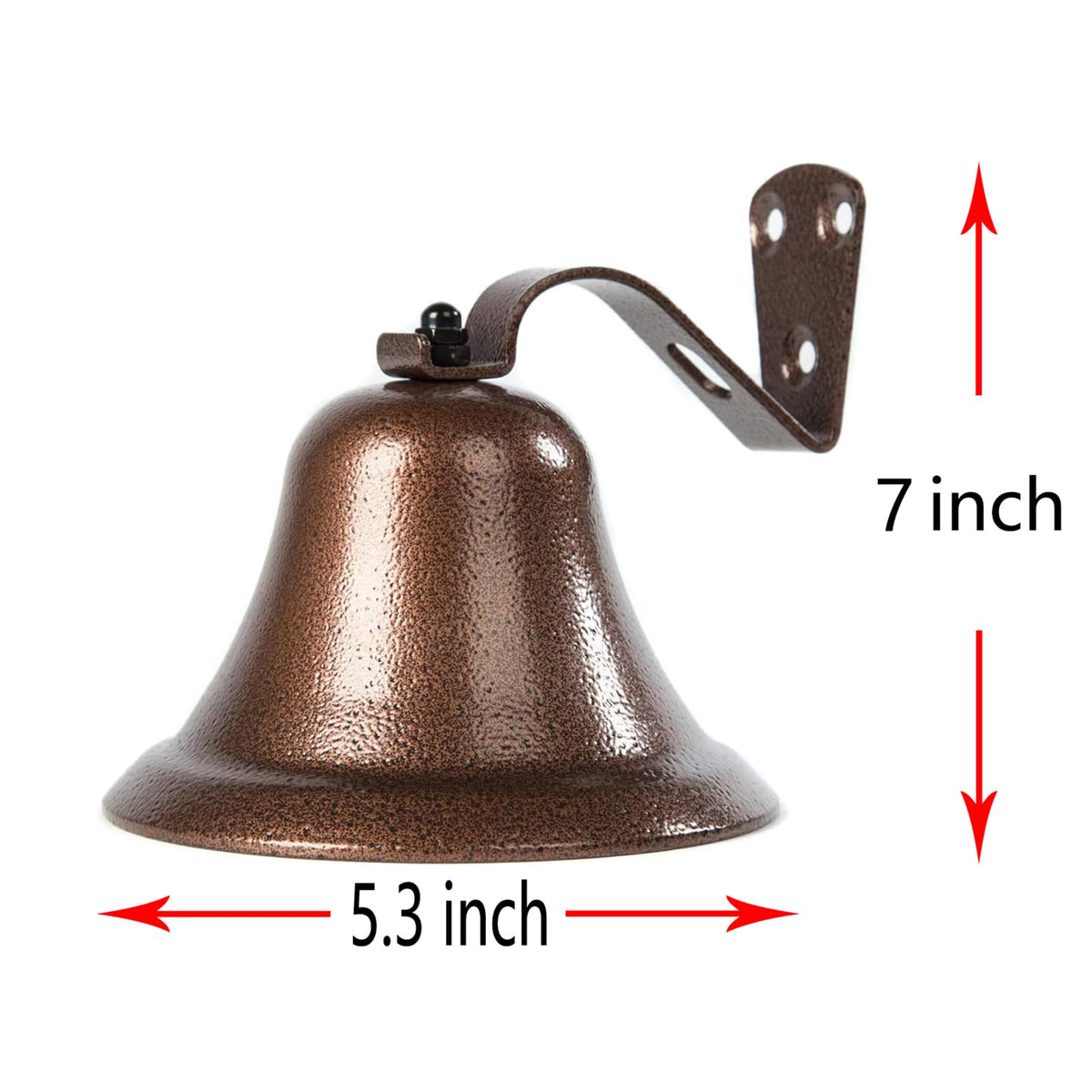 WMM copper finish bell with vintage charm enhances rustic interiors.