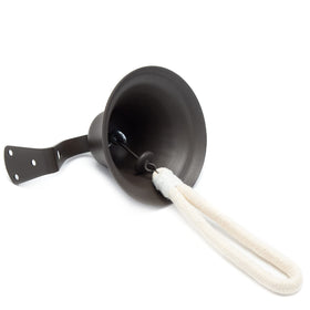 WMM dinner bell shown indoors and outdoors for versatile use