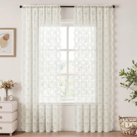 Woaboy Wave Edge Trim Lace Detail showing handcrafted charm on a window