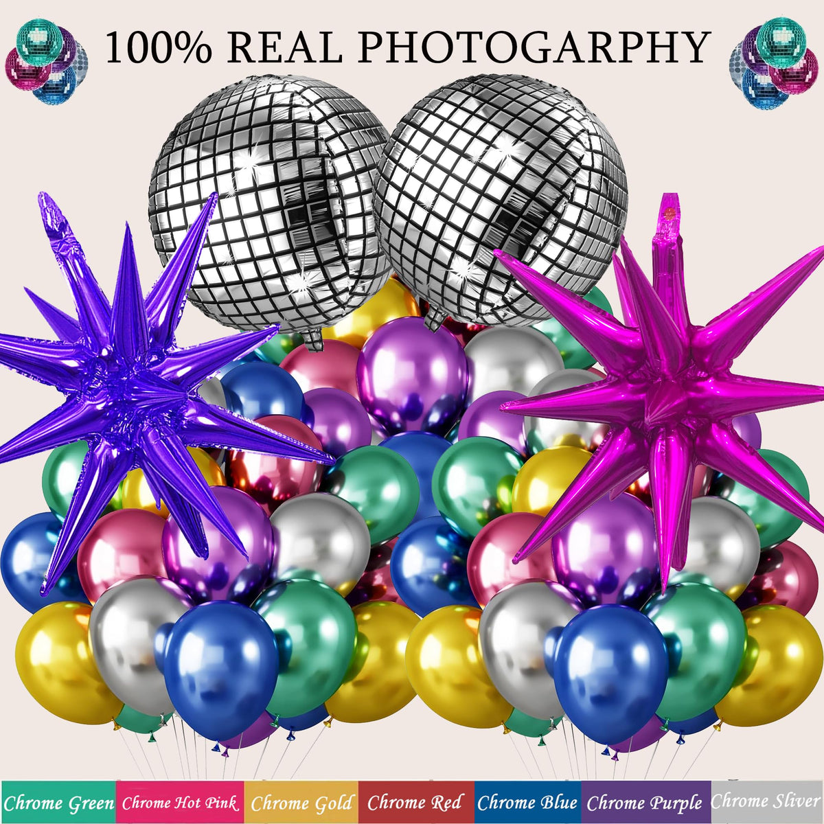 Woaipati exploding star balloon trio creates celebratory bursts for photos