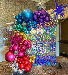 Woaipati foil disco balloon 2-pack adds shiny focal accents for dance floors