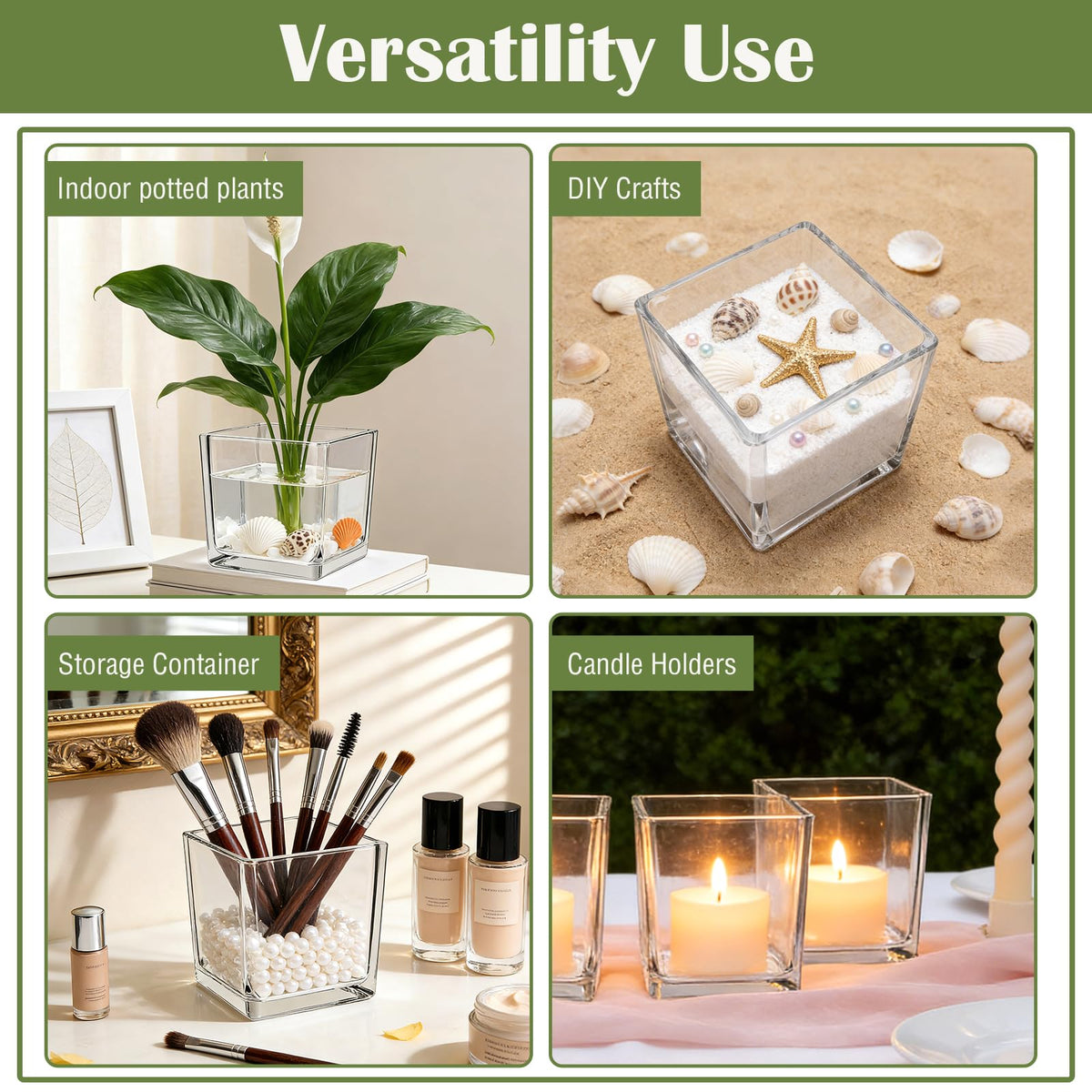 Woaiwo-q durable glass vase with smooth edges for safe handling
