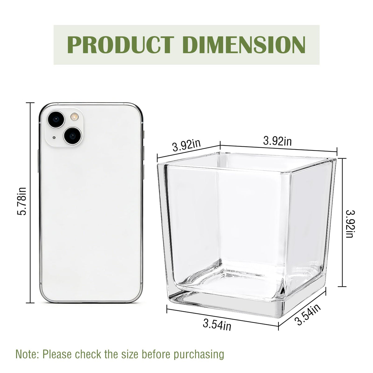 Woaiwo-q six-pack square glass vases arranged for cohesive table decor