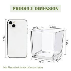 Woaiwo-q six-pack square glass vases arranged for cohesive table decor