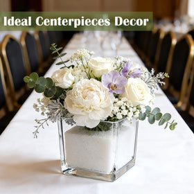 Woaiwo-q square vase with flowers as a modern centerpiece setup