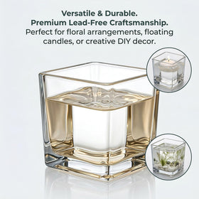Woaiwo-q wedding decor square vase used as elegant ceremony centerpiece