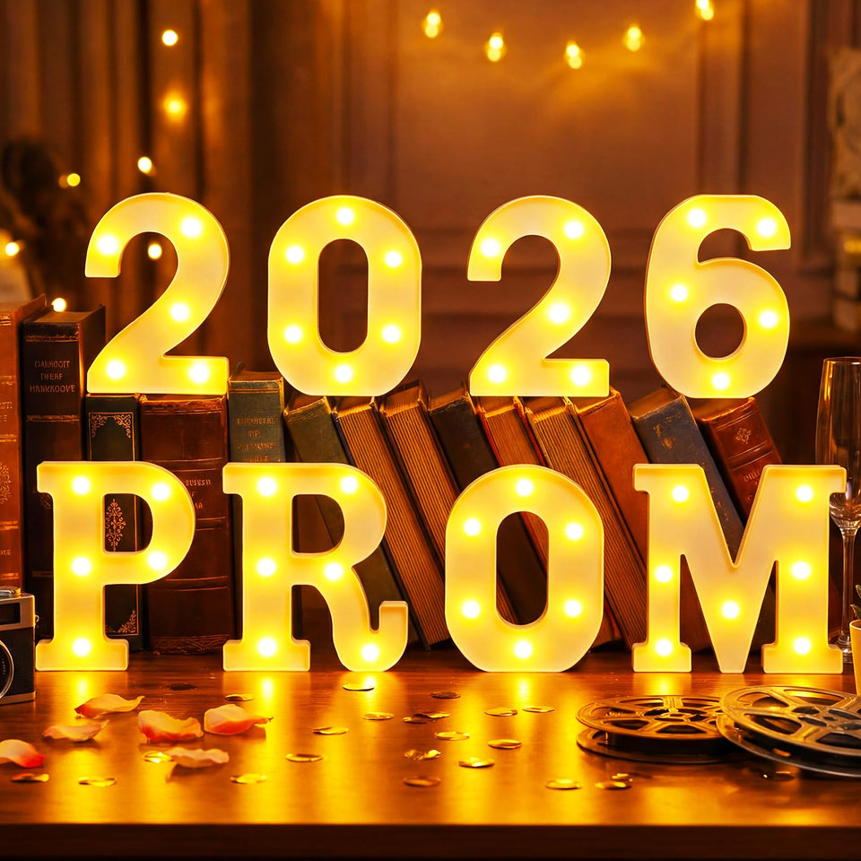 Woanger 8-pcs LED letters sign brightens graduation party decor for photos