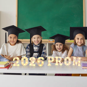 Woanger DIY graduation display with LED letters for personalized decor