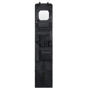 Woanger police-style hanging locker with mirror for organized items.