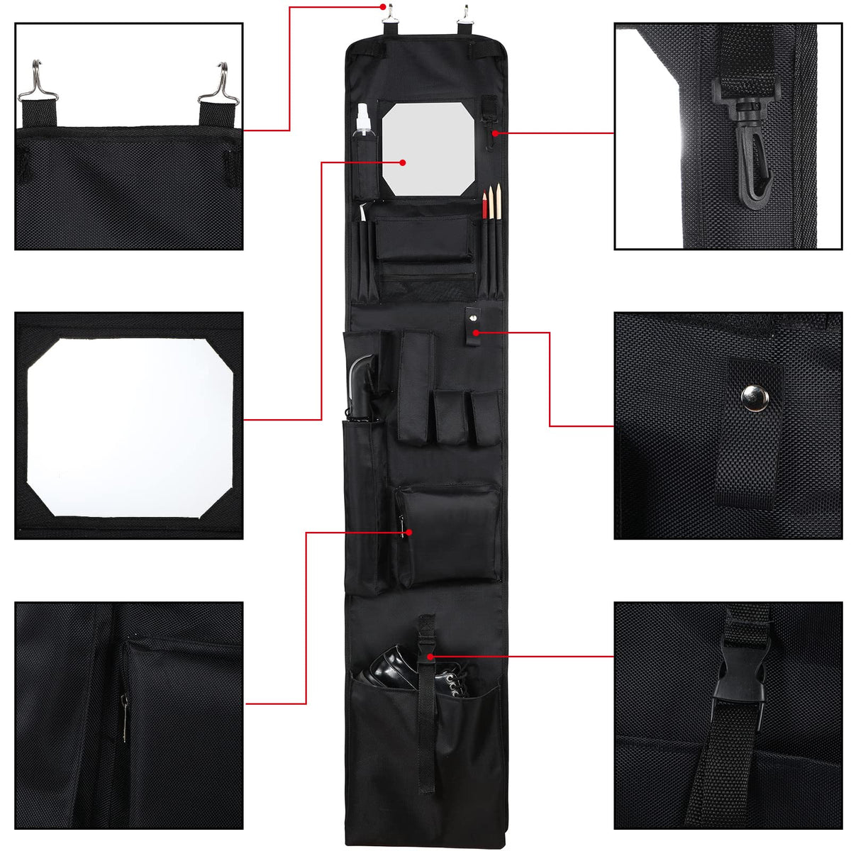 Woanger organizer with six pockets for small gear and tools.