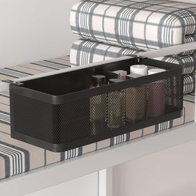 WOCHUANGSI Bedside Caddy Shelf attached to bunk bed rail keeps phone and snacks within reach