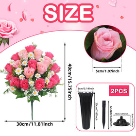 Wocst cemetery vase ground spike for stable grave placement