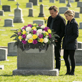 Wocst weatherproof artificial cemetery flowers stay vibrant outdoors all year.