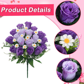 Wocst outdoor display close-up of weather-resistant silk blooms