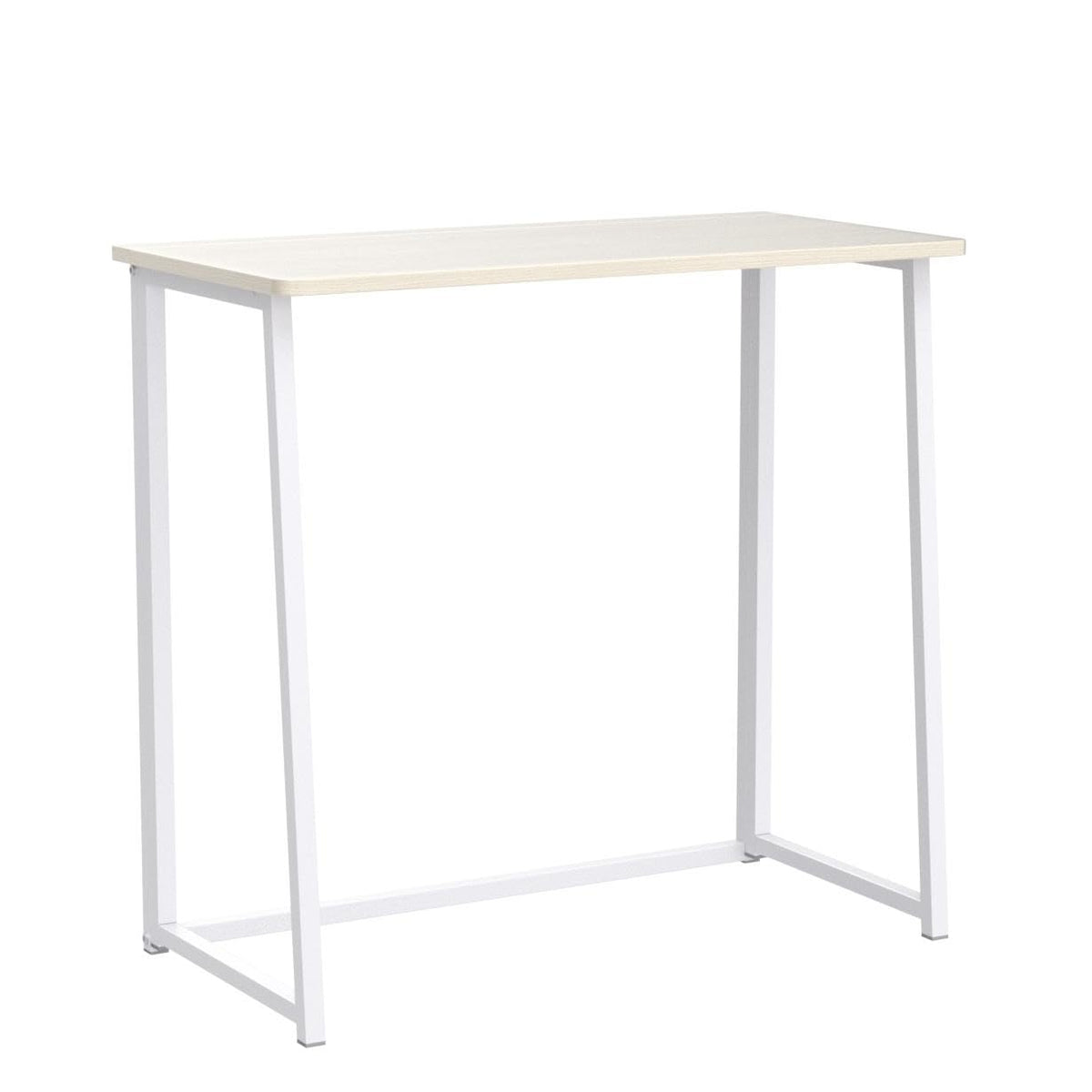 WOHOMO folding desk folded profile ready for compact storage