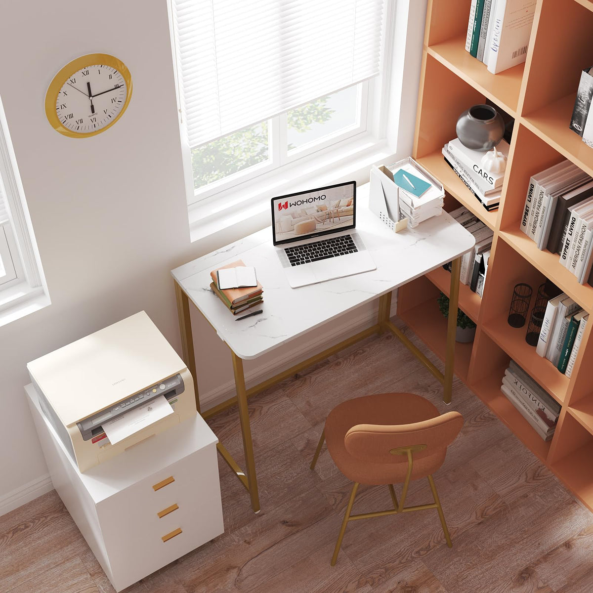 WOHOMO portable desk weighs 14.96 pounds for easy relocation.