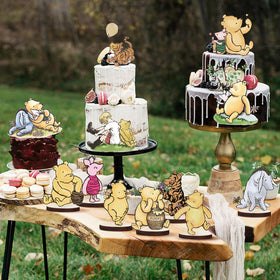 WOHOOBAOW Winnie centerpieces in 12 styles offering versatile party table accents.