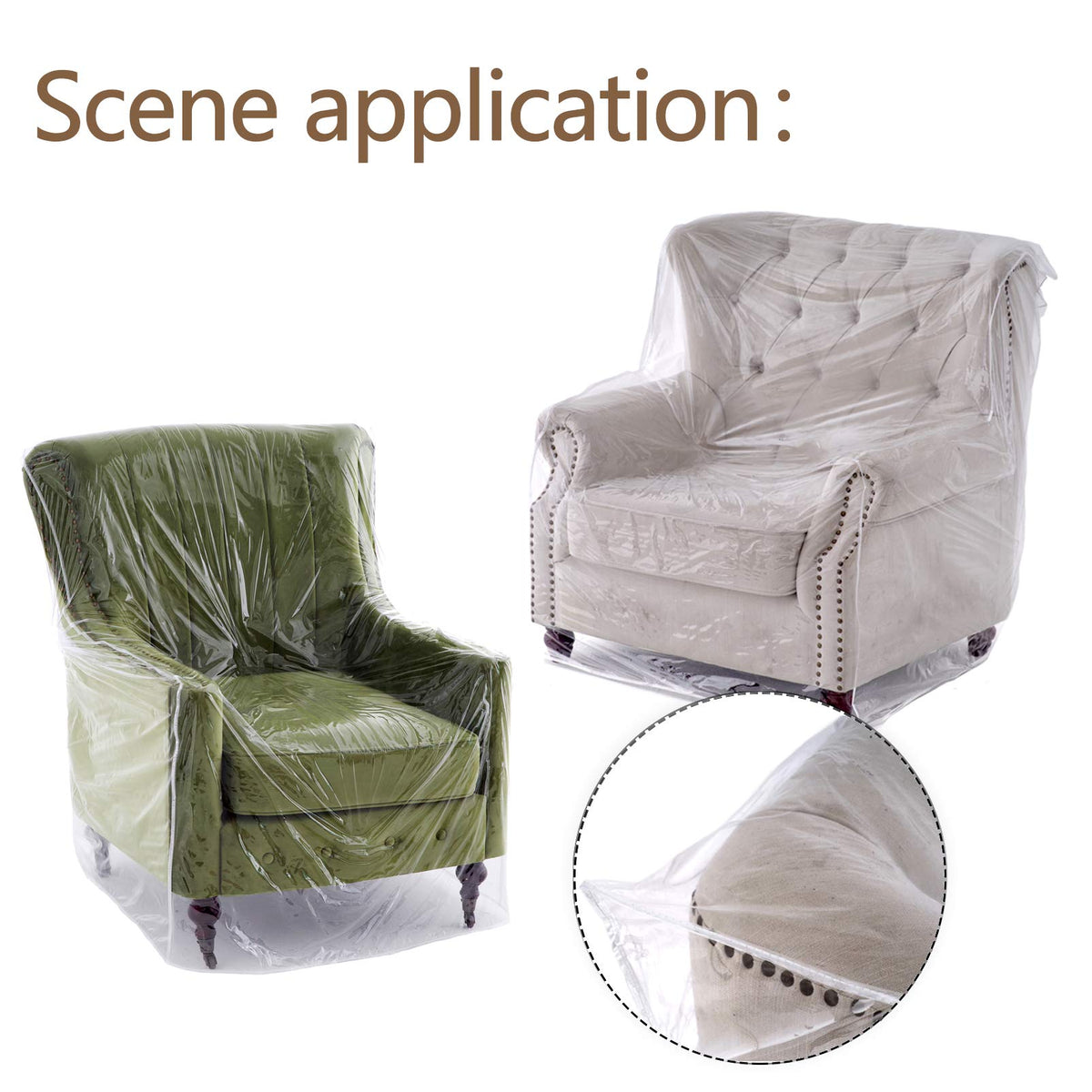 Wokire clear chair protector lets you see upholstery while shielding from mess