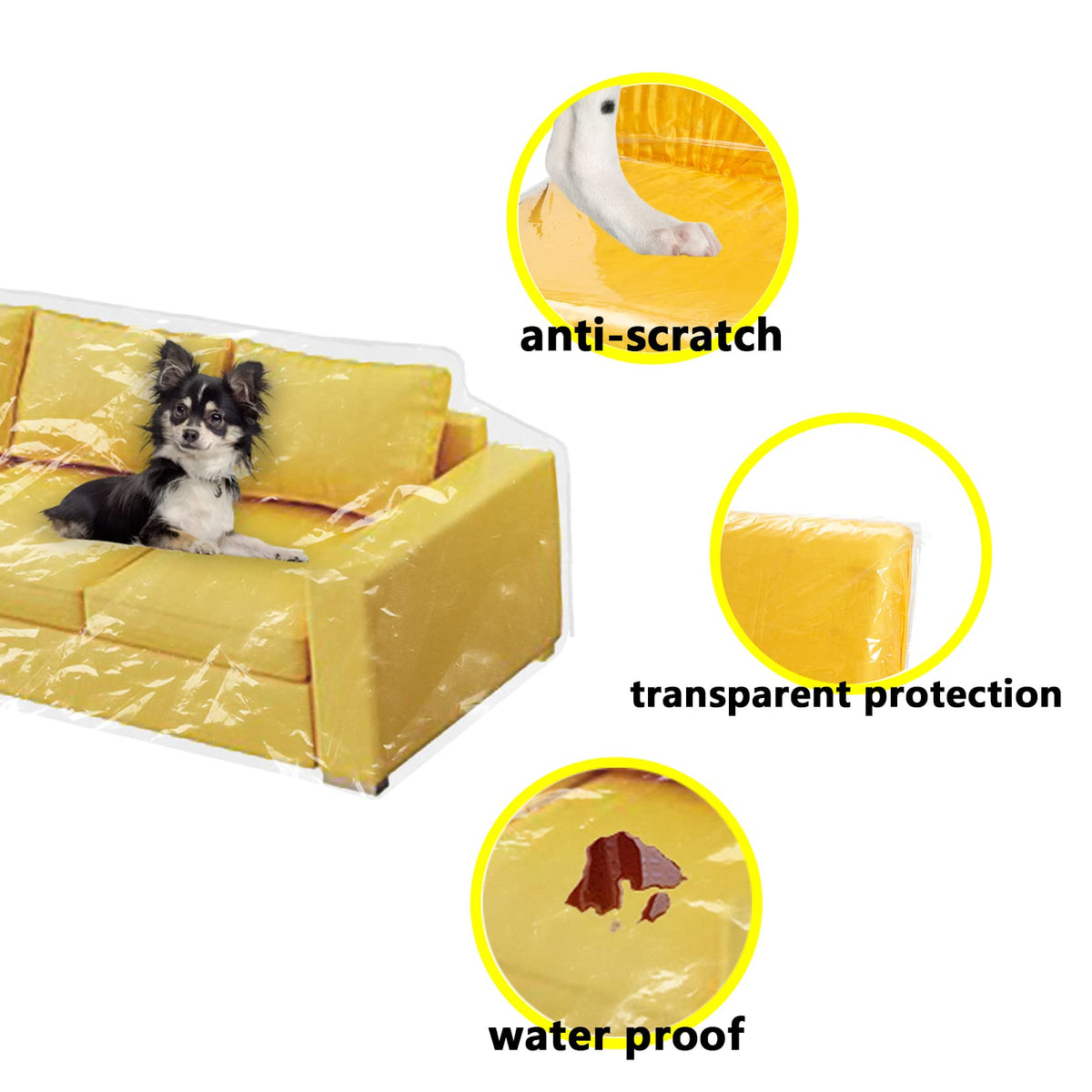 Wokire tear-proof anti-scratch couch cover protects furniture from pets
