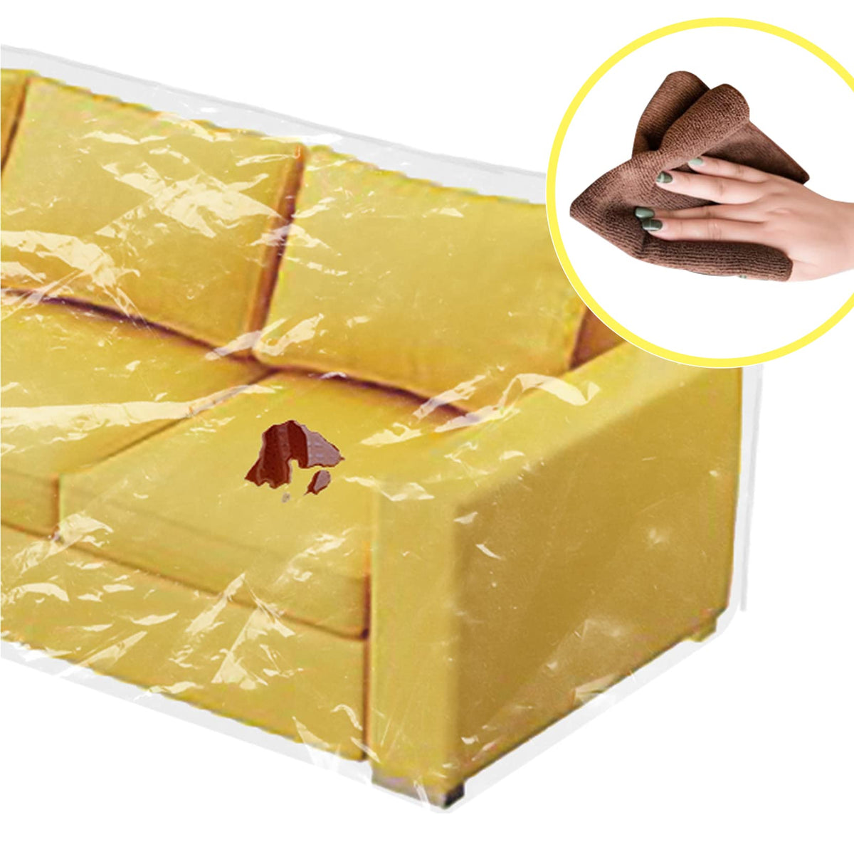 Wokire transparent sofa cover blends with furniture while shielding from wear