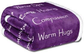 Wolf Creek Blanket Compassion design, a cozy throw for restful evenings.