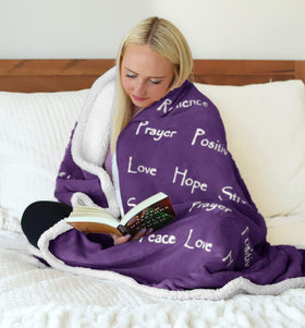 Wolf Creek Blanket double-sided Sherpa fleece for extra warmth and plush softness.