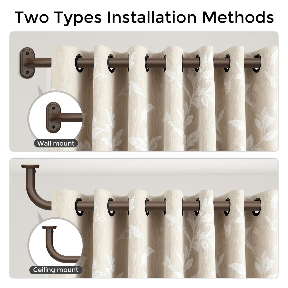 Wolistsa adjustable rod extending from 36 to 124 inches for many windows
