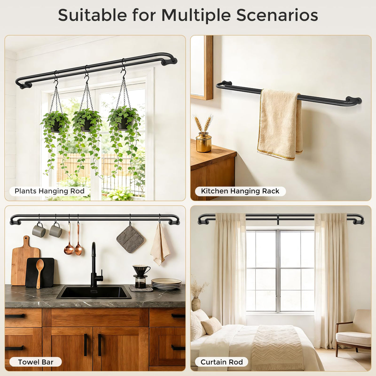 Wolistsa black finish suits minimalist to modern decor.
