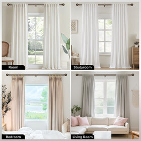 Wolistsa smooth-glide surface lets curtains move quietly and easily.