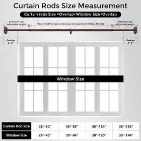 Wolistsa bronze curtain rod works with grommet back tab and pockets